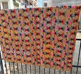 Handmade Kantha Quilt  Cotton Suzani Bedspread, twin Size Bedcover, Embroidery Comforter, Suzani Wall Hanging, Floral Bed Linen, Antique Quilt, Boho Suzani Fabric